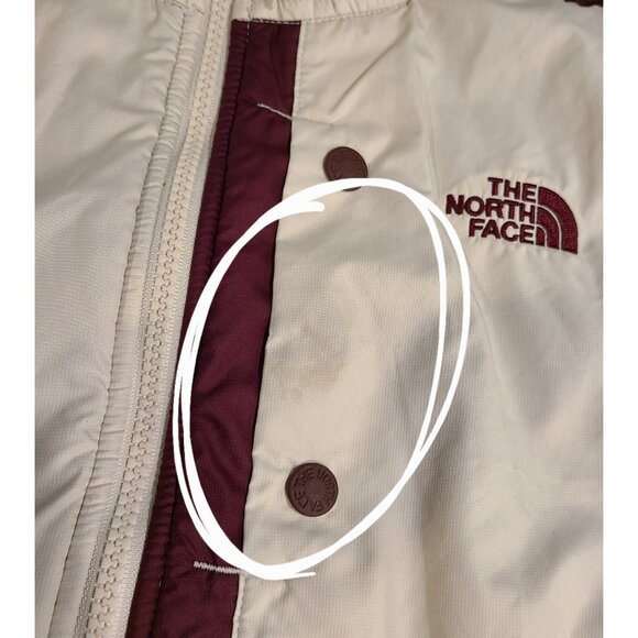 The North Face Aztec Fleece Half Zip Sz Large Womens L Maroon/Purple Cream - Picture 11 of 16